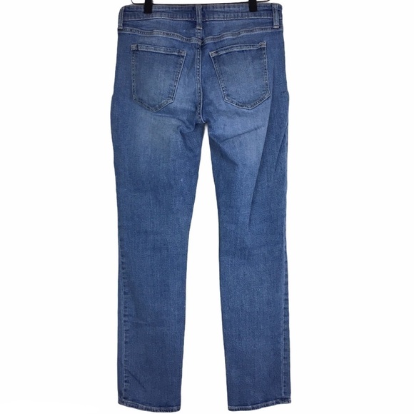 GAP Jeans Straight Medium Indigo Wash Stretch Denim Mid Rise Size 28 Regular - Picture 4 of 13